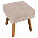 Ver imagem 1 de Puff Decorativo Pés Palito Karen Suede Bege - Gran Belo
