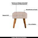 Ver imagem 4 de Puff Decorativo Pés Palito Karen Suede Bege - Gran Belo