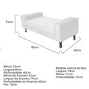 Ver imagem 2 de Recamier Baú Félix Solteiro 90cm Corano Branco