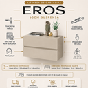 Ver imagem 3 de Kit Mesas de Cabeceira com 2 Gavetas Moderna Suspensas de Parede para Quarto Cama de Casal Eros 60