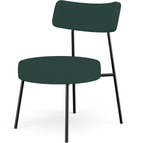 Poltrona Decorativa Para Sala De Estar Base Fixa Londres L02 Linho Verde Musgo - Lyam Lyam Decor