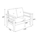 Ver imagem 3 de Namoradeira 2 Lugares Madeira Maciça Liz Multimóveis Cr7002.t64 Imbuia/floral