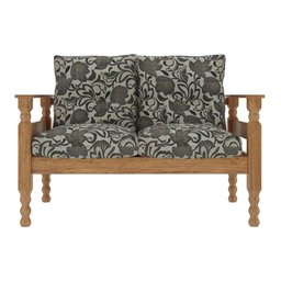 Namoradeira 2 Lugares Madeira Maciça Liz Multimóveis Cr7002.t64 Imbuia/floral - 5