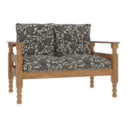 Namoradeira 2 Lugares Madeira Maciça Liz Multimóveis Cr7002.t64 Imbuia/floral - 2