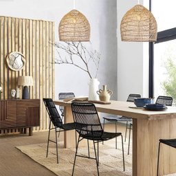 2 Pendente de Fibra Natural em Rattan E27 Cesto Nat71 - 4