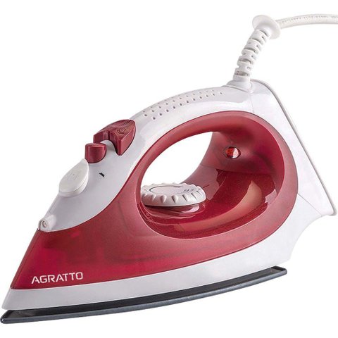 Ferro de Passar Vapor Agratto Bravo Fc-02 Cerâmico Vermelho 220v