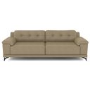 Ver imagem 2 de Sofá Living 3 lugares 232cm Agostino Pés Design em Ferro Couro Bege G52 - Gran Belo