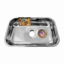 Ver imagem 3 de Kit Cuba American Steel Retangular Embutir 56x34x14cm Aço Inox com Válvula e Sifão