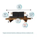 Ver imagem 4 de Sofá 2 Lugares Xangai Madeira Nobre Bege Sala Moderna