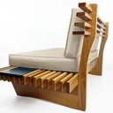 Ver imagem 5 de Sofá 2 Lugares Xangai Madeira Nobre Bege Sala Moderna