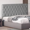 Ver imagem 2 de Cabeceira de Cama Box Estrela Queen 160 Cm Suede Botão Cristal Prata do Lar Móveis e Decoração