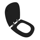 Ver imagem 2 de Assento Sanitário Poliéster para Louça Paris (ideal Standard) Slow Close Cromado (reb. Oculto) Preto