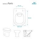 Ver imagem 5 de Assento Sanitário Poliéster para Louça Paris (ideal Standard) Slow Close Cromado (reb. Oculto) Preto