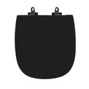 Ver imagem 1 de Assento Sanitário Poliéster para Louça Paris (ideal Standard) Slow Close Cromado (reb. Oculto) Preto