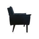 Ver imagem 3 de Poltrona Decorativa Opala Plus para Sala de Estar Quarto Escritório - Preto .
