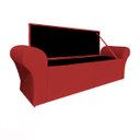 Ver imagem 3 de Recamier Baú Calçadeira Chaise Quarto Solteiro 90cm Barcelona:suede Vermelho