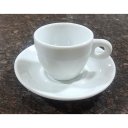 Ver imagem 6 de Kit Jogo 4 Xícaras Café 80ml Cônica com Pires - Porcelana Branca (2)