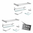 Ver imagem 1 de Kit Banheiro 10 Peças Prateleira Proteção 2 Kits Plus