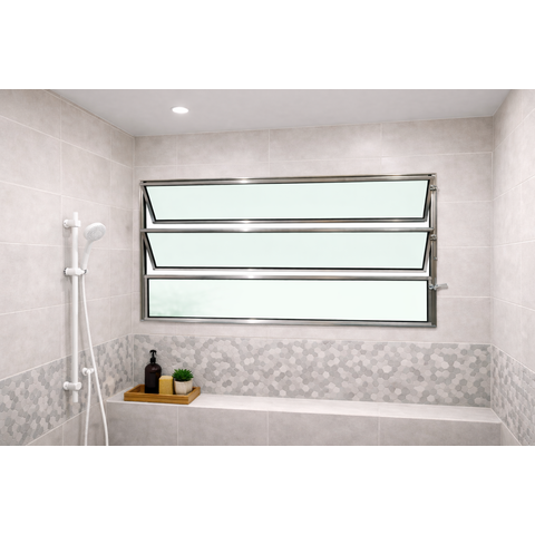 Vitro Basculante de Alumínio Brilhante 60x100