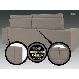 Sofá Omega 2,30M Assento Retrátil e Reclinável Velosuede Netsofás - 4