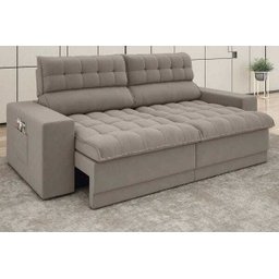 Sofá Omega 2,30M Assento Retrátil e Reclinável Velosuede Netsofás - 1