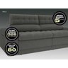 Sofá Omega 2,30M Assento Retrátil e Reclinável Velosuede Netsofás - 5