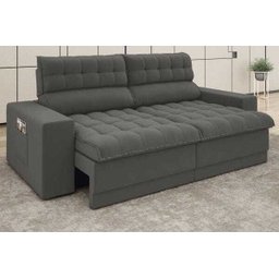 Sofá Omega 2,30M Assento Retrátil e Reclinável Velosuede Netsofás - 1