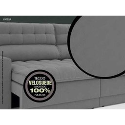 Sofá Omega 2,30M Assento Retrátil e Reclinável Velosuede Netsofás - 7