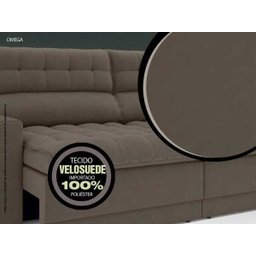 Sofá Omega 2,30M Assento Retrátil e Reclinável Velosuede Netsofás - 7