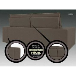 Sofá Omega 2,30M Assento Retrátil e Reclinável Velosuede Netsofás - 5