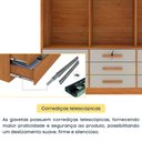 Ver imagem 3 de Guarda-Roupa Casal com 3 Portas de Correr e 9 Gavetas 199cm Multimóveis CR35484 Cinamomo/Off White