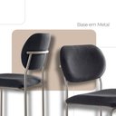 Ver imagem 4 de Conjunto com 2 Cadeiras Metal Marchezine Moderna Mobilia Linho Preto Prata