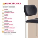 Ver imagem 5 de Conjunto com 2 Cadeiras Metal Marchezine Moderna Mobilia Linho Preto Prata