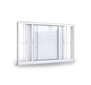 Ver imagem 2 de Veneziana 3 Folhas de Correr com Grade Alumínio Branco 120x120 Linha 25