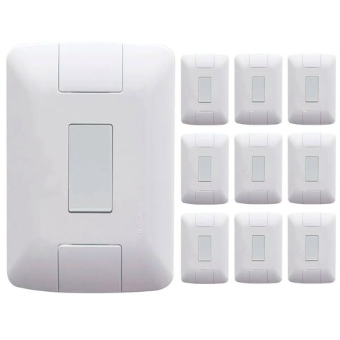 Kit 10 Cj 4x2 1 Interruptor Simples Tramontina 6 a 250 V