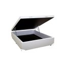 Ver imagem 1 de Base Box Baú Casal Sintético Branco 41x138x188 Serra Negra