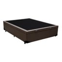 Ver imagem 2 de Base Box Baú Casal Sintético Marrom 41x138x188 Serra Negra