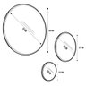 Kit 3 Espelhos Redondos Decorativos para Sala Quarto Estilo Escandinavo Caribe Freijó - Lyam - 4