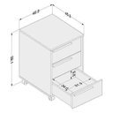Ver imagem 5 de Gaveteiro com Rodízios Maia 3 Gavetas Preto - Politorno