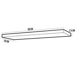 Kit 3 Prateleiras com Suporte para Quarto Sala Escritório Pratik B01 Preto Fosco 90cm - Lyam Decor - 4