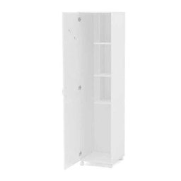 Armário Multiuso Lavanderia 3 Prateleiras 1 Porta - Branco - 5