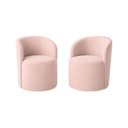 Ver imagem 2 de Kit 02 Poltronas Curva Orgânica Nature Gaia Suede Rosê - Montanaris Decor