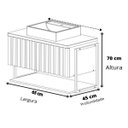 Ver imagem 5 de Gabinete e Espelheira para Banheiro com Cuba 1 Porta Basculante 65 Cm Havai Cimento - Mgm