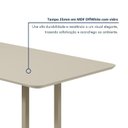 Ver imagem 5 de Mesa de Jantar 8 Lugares Tampo de Vidro e MDF 200x90cm Itália Branco Dourado/Off White