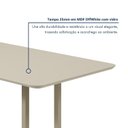 Ver imagem 4 de Mesa de Jantar 8 Lugares Tampo de Vidro e MDF 200x90cm Itália Branco Dourado/Off White