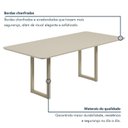 Ver mais imagens de Mesa de Jantar 8 Lugares Tampo de Vidro e MDF 200x90cm Itália Branco Dourado/Off White