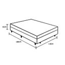 Ver imagem 4 de Base Box Baú Casal Sintético Cinza 40x138x188 Serra Negra