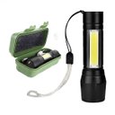 Ver imagem 2 de Lanterna Tatica Acampamento Recarregavel Pequena Bolso Led