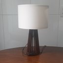 Ver imagem 2 de Abajur Luminária EL21 Mesa Sala Quarto  Decoração  com Cúpula algodão Cru