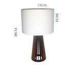 Ver imagem 5 de Abajur Luminária EL21 Mesa Sala Quarto Decoração com Cúpula algodão Cru